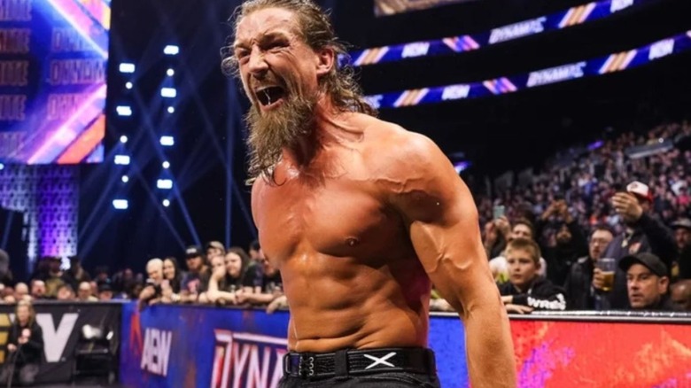 Jay White screams at an opponent at ringside during an episode of "AEW Dynamite."