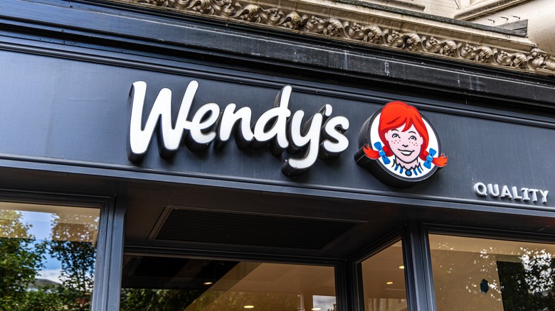 Wendy's exterior sign in UK