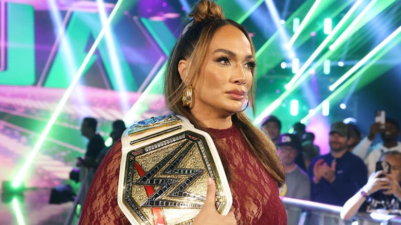 Nia Jax makes her entrance as WWE Women's Champion.